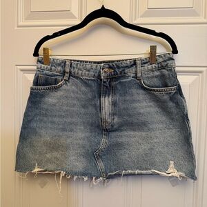 Zara Blue Casual Mini Jean Shirt